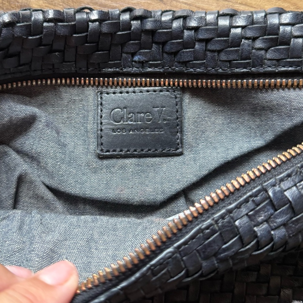 Clare V. Grande Fanny Black Woven NO STRAP - Picture 13 of 13